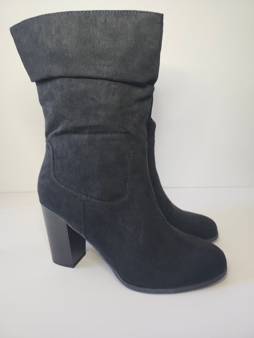 Style & Co Womens Saraaf Mid Calf Slouch Boots Black NWOB Size 9M